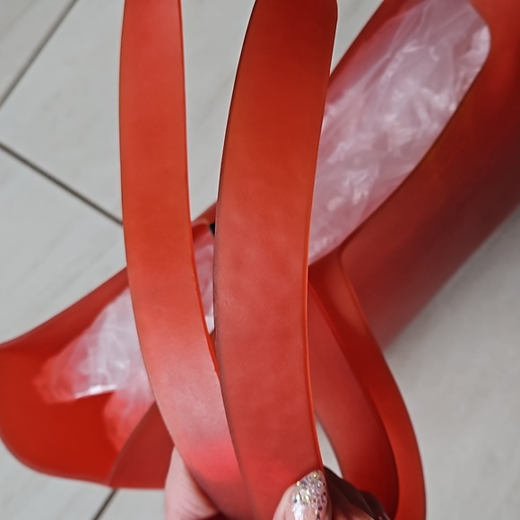 CHANEL XL Logo Jelly Tote Bag Red EUC❣️ - Picture 3 of 10